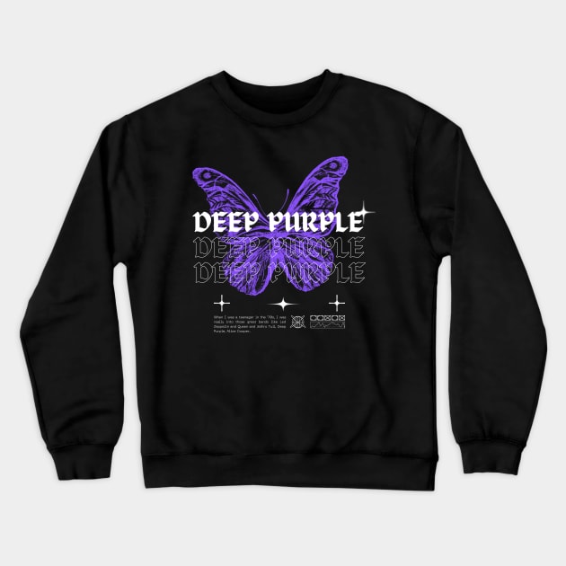 Deep Purple // Butterfly Crewneck Sweatshirt by Saint Maxima